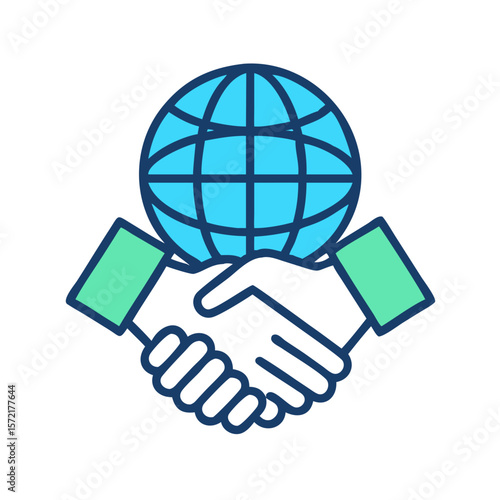 Wallpaper Mural Global partnership agreement and international business collaborations concept illustration Torontodigital.ca