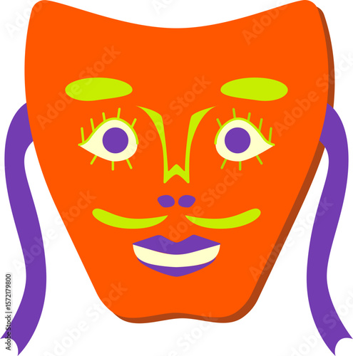 Mascará tradicional mexicana de carnaval 