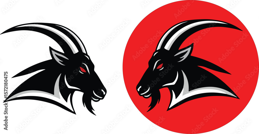 custom made wallpaper toronto digitalDramatic Ram Head Composition Eye Catching Against a Red Field 