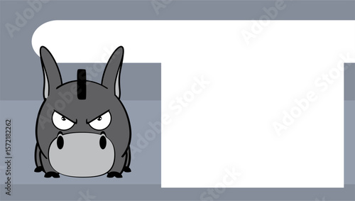 donkey character cartoon expression background picture frame in vector format