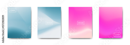 set of abstract background with beautiful gradation color, colorful background for poster flyer banner backdrop.vertical banner.cool fluid background vector illustration