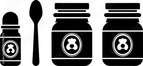 baby food jar glyph icon on white background  vect (1).eps