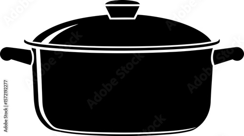 cooking pot icon stockpot with glass lid  metal st.eps