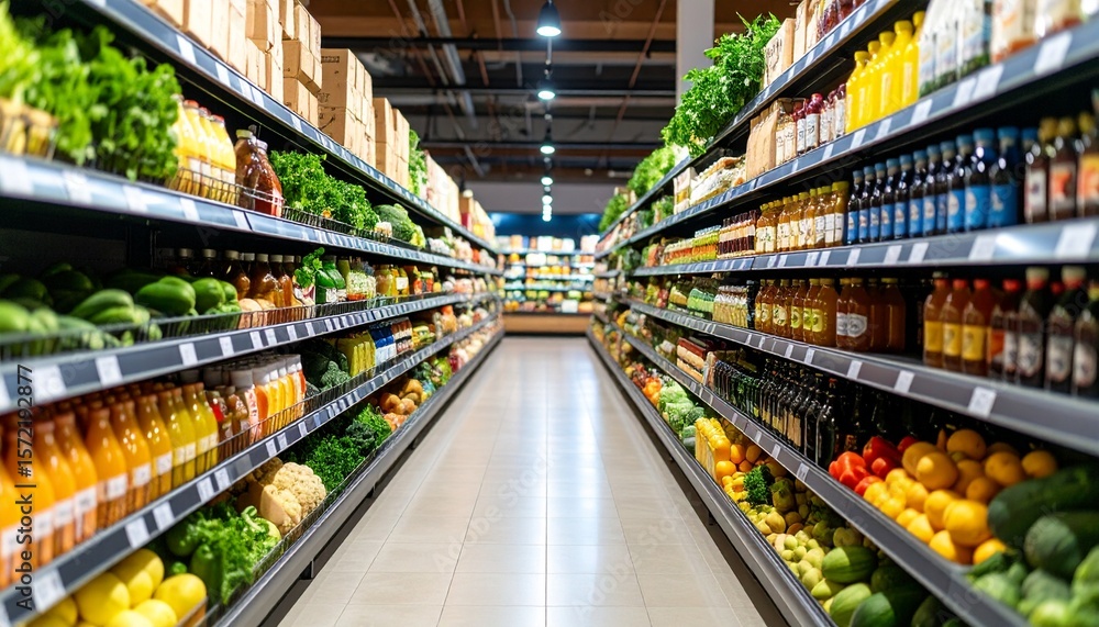 Fototapeta premium supermarket aisle