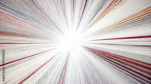 Clean White Hyperspace Jump - Abstract Speed Light Trails Background