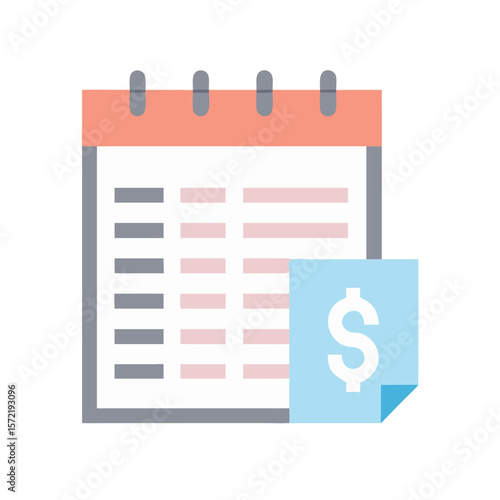 Financial calendar showing income and expenses on a schedule