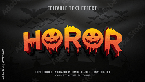 horor editable text effect