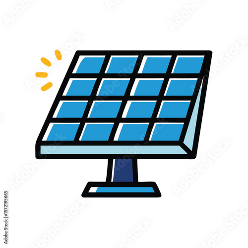 A solar panel harnesses clean, renewable energy from the sun