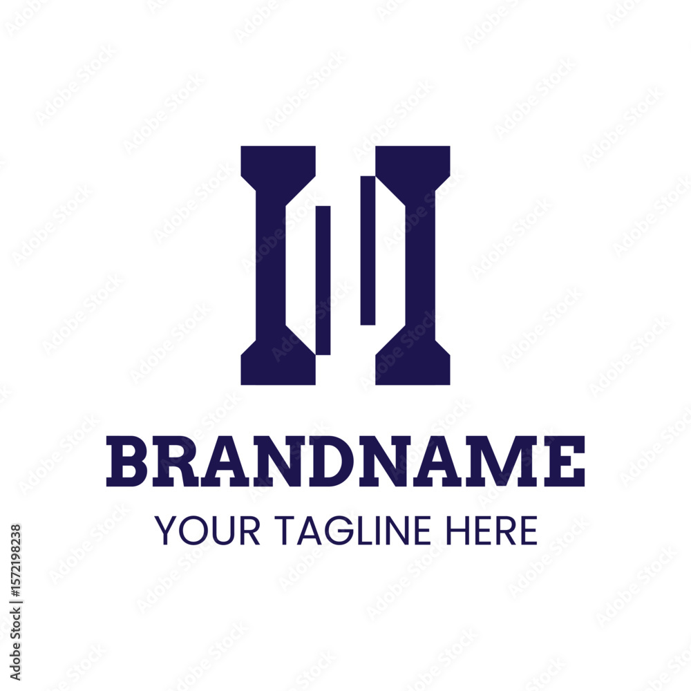 Letters HN Monogram Logo, suitable for any brand with NH or HN initials Letters HN Monogram Logo, suitable for any brand with NH or HN initials