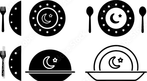 halal food icon vector simple design.eps