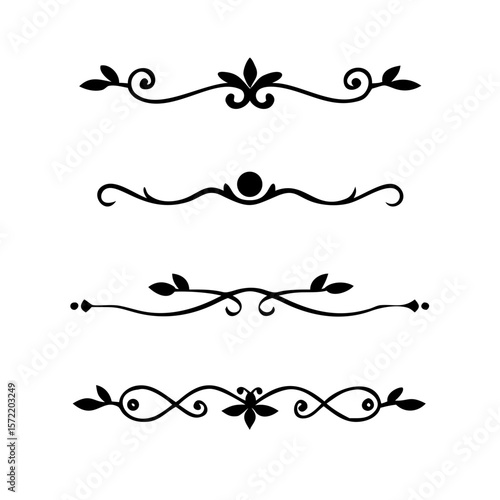  Decorative simple divider. Text dividers retro minimal line separators, Vector isolated geometric wedding card heart separator elements set. Text dividers. . Hand drawn vector illustration.