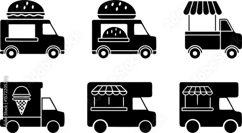modern food truck line icon set  outline modern st (1).eps