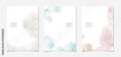 水彩で描いた和風な表紙デザイン3種_C【白背景】