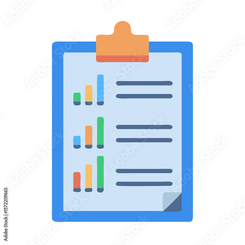 Clipboard with Graph and Text for Data Presentation