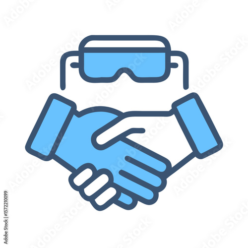 Virtual reality business partnership and innovative digital future deal