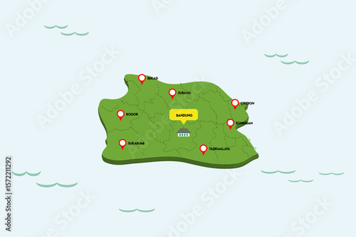 3D MAP West Java Jawa Barat