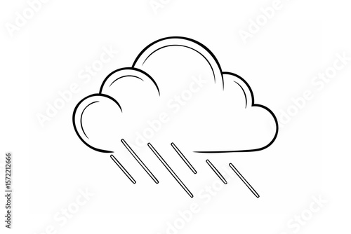 Cloud raining weather forecast symbol vector