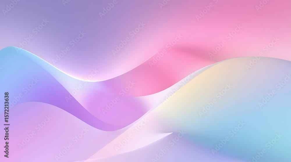 パステルカラーのグラデーションの滑らかな曲線が重なる柔らかい背景 | Soft Abstract Background with Overlapping Pastel Curves パステルカラーのグラデーションの滑らかな曲線が重なる柔らかい背景 | Soft Abstract Background with Overlapping Pastel Curves