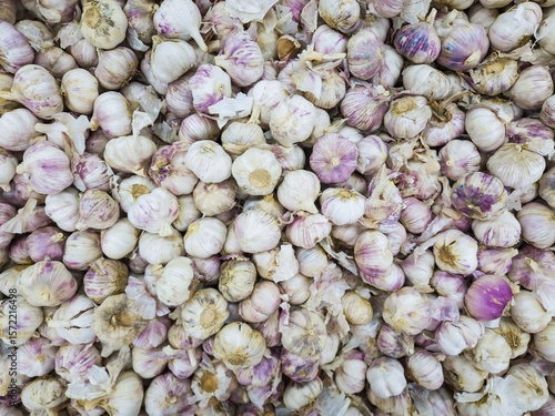 White onions in the store, close-up.