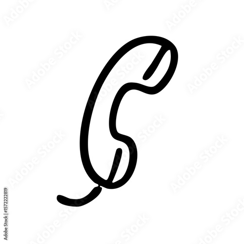 電話　線画　手書き