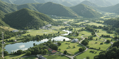 Bioregional Economic Flows Local economic activity visualized within natural watershed and ecological boundaries rather than political divisions, showing the circulation