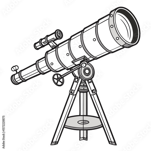 Telescopic instrument with tripod mount telescope astronomy