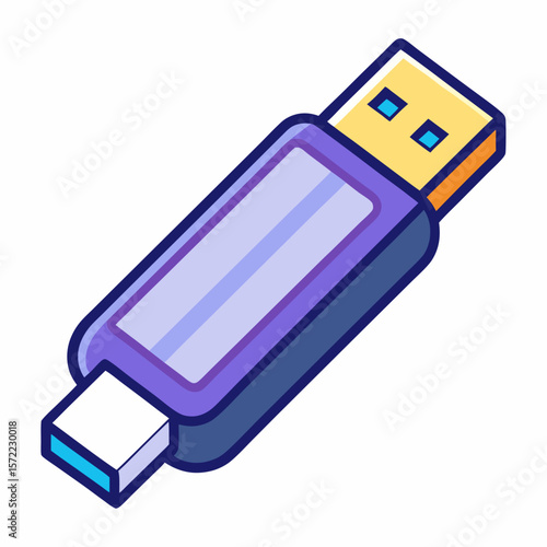 Purple blue yellow usb flash drive data storage usb drive storage device