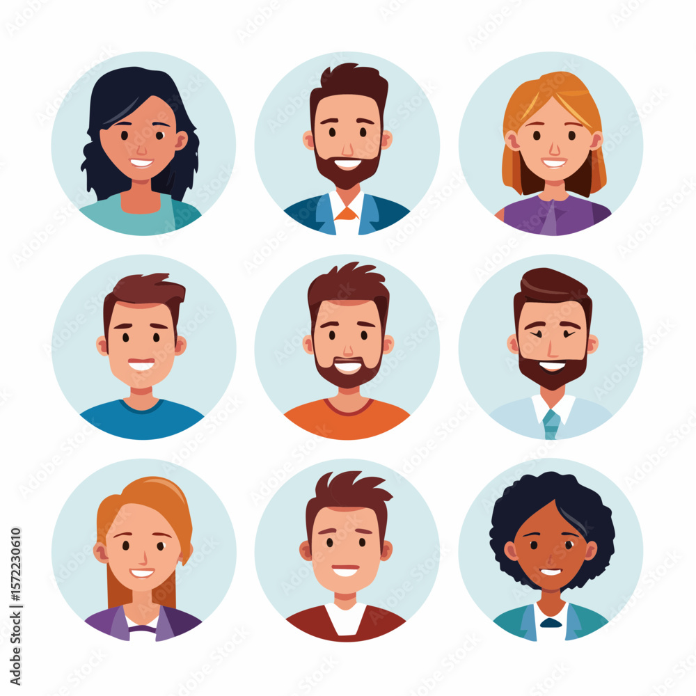 collection of head shots featuring a diverse range of smiling individuals collection of head shots featuring a diverse range of smiling individuals