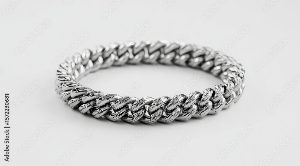 Obraz premium Close-up of a braided metal ring