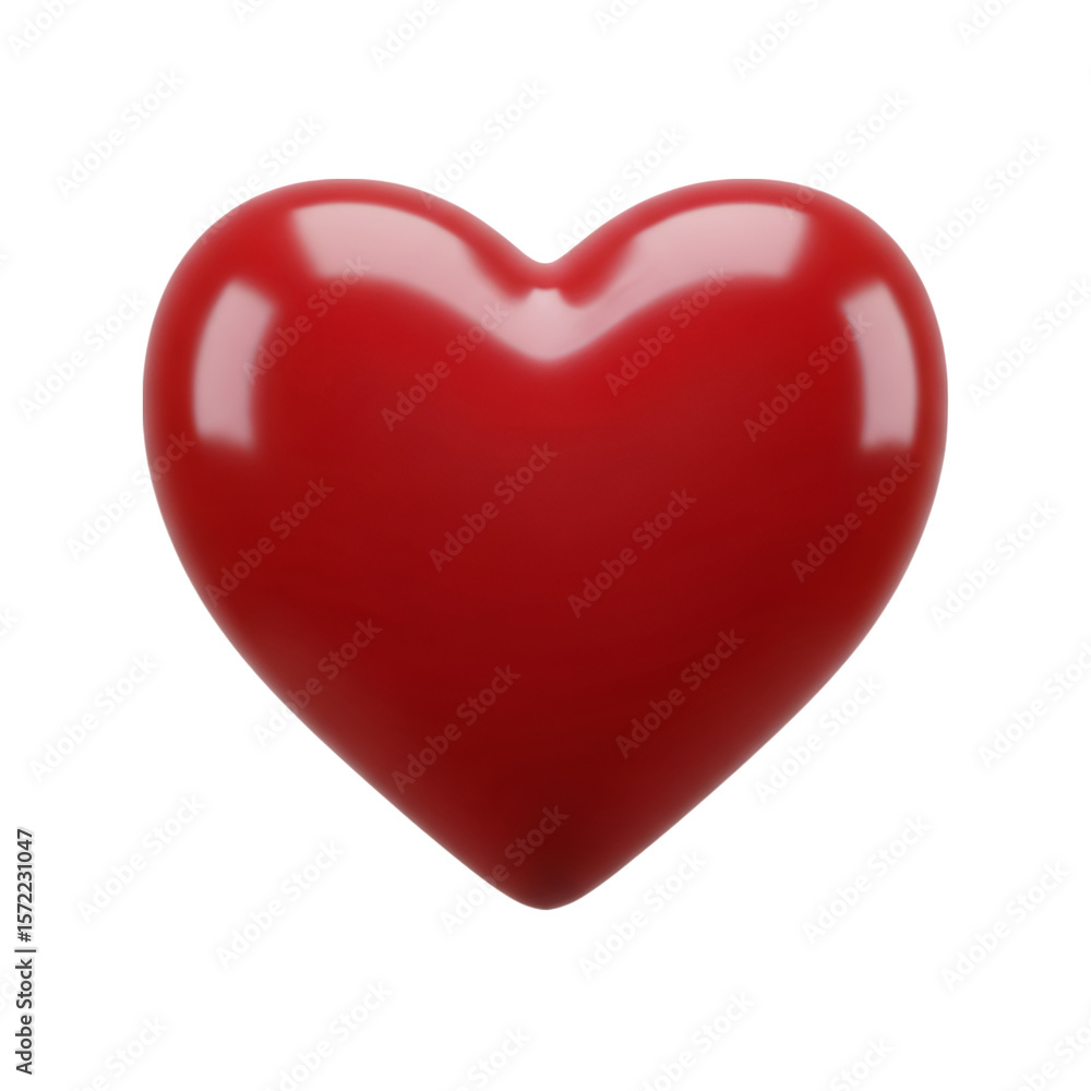 Shiny red heart shape symbol isolated on transparent background Shiny red heart shape symbol isolated on transparent background