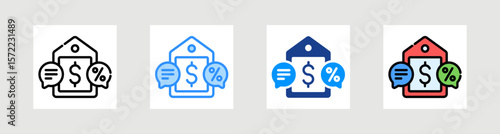 Bargains Icon Collection Set Multiple Style
