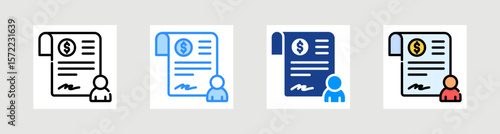 Sale Contract Icon Collection Set Multiple Style