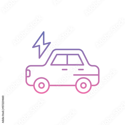 Electric Car Icon vector stock illustration