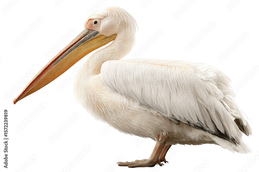Isolated brown pelican bird with wings spread on transparent background for digital cutout and design projects Isolated brown pelican bird with wings spread on transparent background for digital cutout and design projects