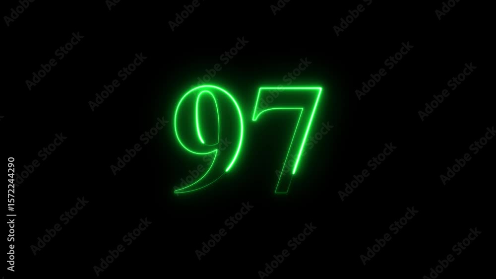 neon text 97 number countdown icon background 4k animation, Abstract glowing neon text 97 number countdown icon.
A glowing neon 97 number animation . on a black background. neon text 97 number countdown icon background 4k animation, Abstract glowing neon text 97 number countdown icon.
A glowing neon 97 number animation . on a black background.