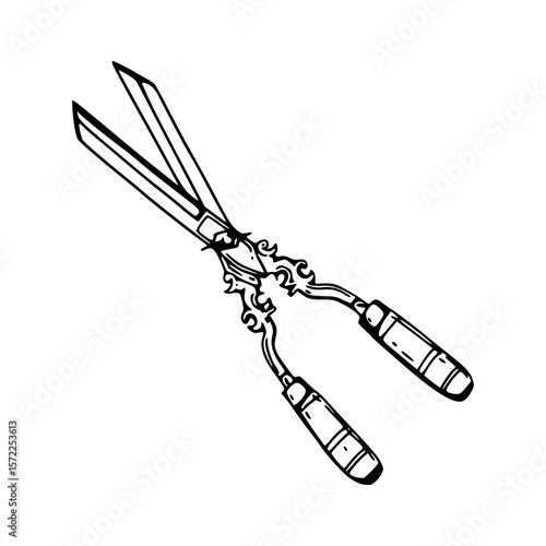classic hedge clippers outline
