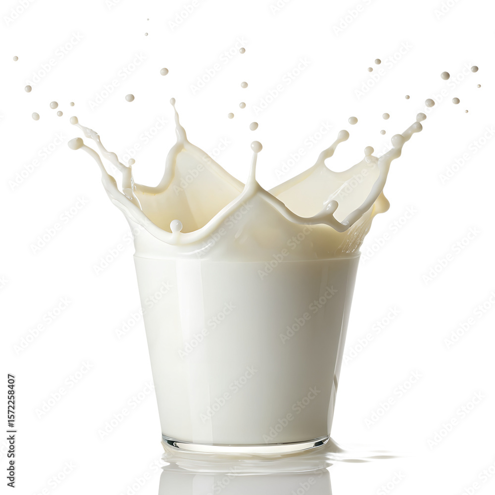 Milk Splash Isolated on White Background Milk Splash Isolated on White Background