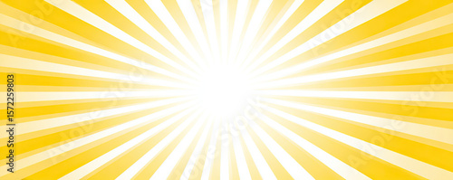 Radiating yellow rays