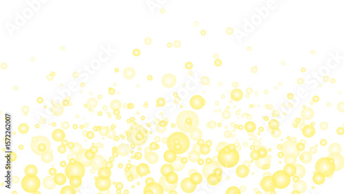 Confetti, a background of gold-colored pop-up bubbles.Light effects.Wind glare, explosions, shine, dust.Light flash gold . Powder golden shimmer. Element design.