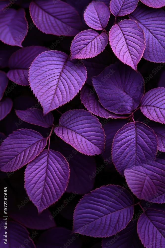 Fototapeta premium Deep purple leaves densely packed (4)