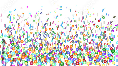 Falling multicolored confetti isolated. Abstract celebration party with falling paper confetti decoration. Confetti falling down isolated on congratulating confetti that floats down to celebrate.