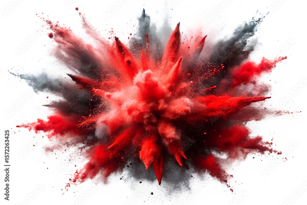 Colorful Powder Explosion on Transparent Background Colorful Powder Explosion on Transparent Background