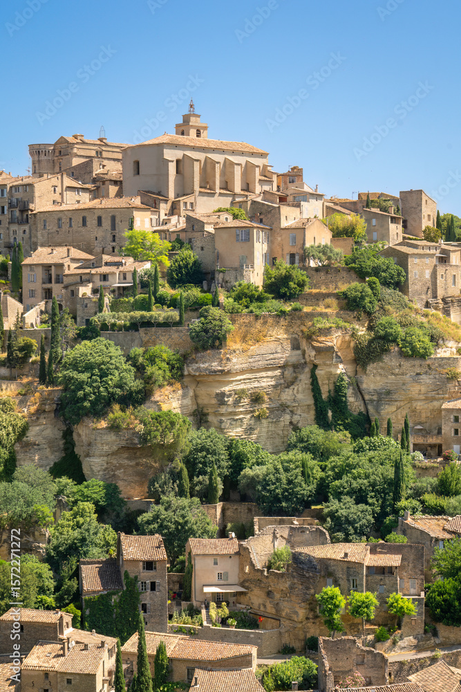 Naklejka premium The hill top village of Gordes in the Luberon Provence France