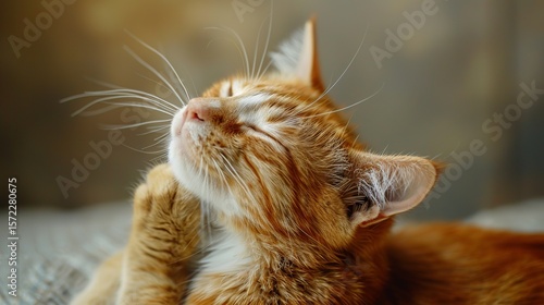 Get rid of fleas on your cat's skin.