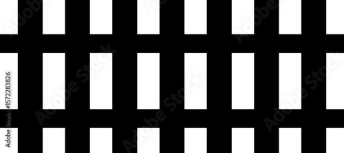 Wooden Fence Icon. Classic Garden Fencing Symbol. Simple Wooden Fence cassic picket fence that embodies simplicity and security with its clean lines and rustic charm.collection of Garden fence wooden.