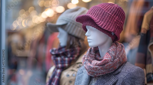Shop for women's fall and winter clothes at our boutique. Mannequins show off the latest styles.