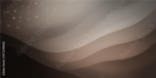 Metallic Silver and Taupe Gradient Abstract Background with Minimal Smooth Curves and Depth