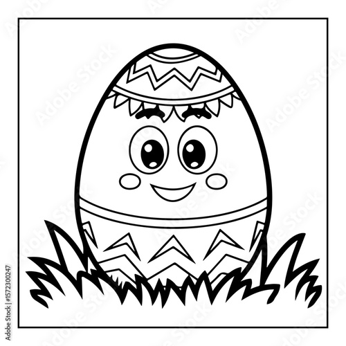 black and white easter day coloring pages
