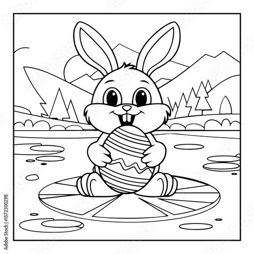 black and white easter day coloring pages