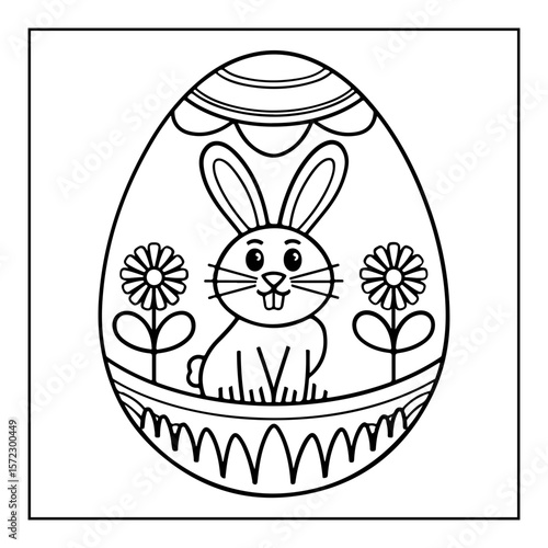 black and white easter day coloring pages